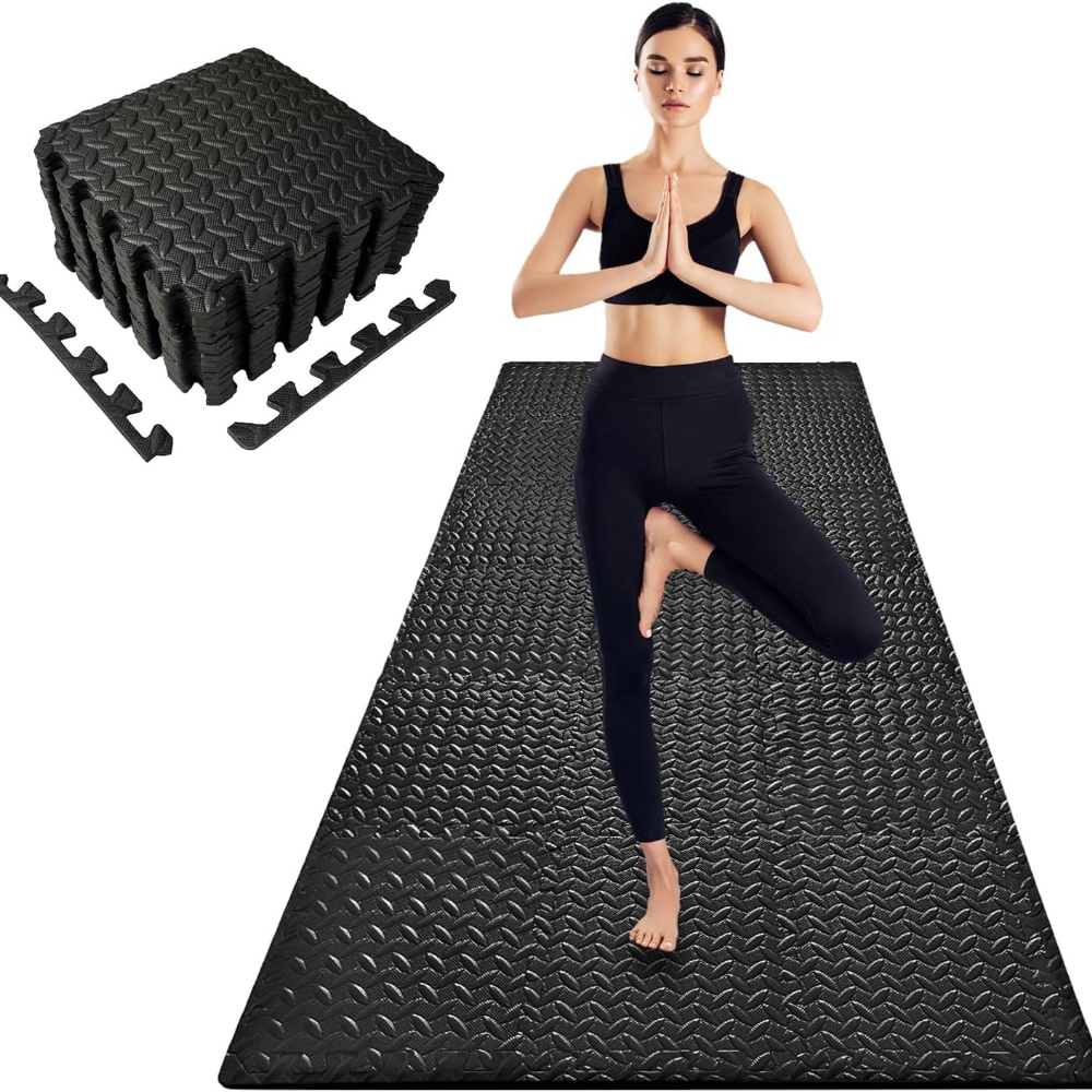 Yoga Fitness Rooms - 피트니스 인터로킹 폼 매트 (16개입) -