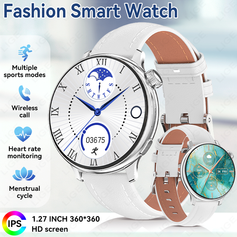 Yoga Fitness Watch - 여성용 LIGE 스포츠 스마트워치, 무선 통화,