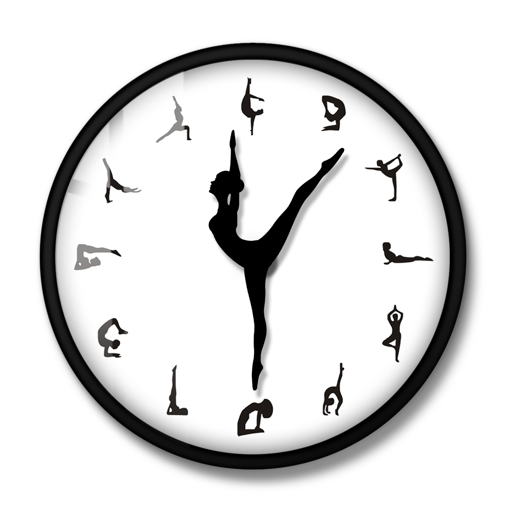 요가 자세 벽시계, 유연한 체육관 피트니스 소녀, 조용 - Yoga Fitness Watch 리뷰 및 가격