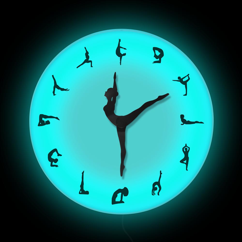 요가 자세 벽시계, 유연한 체육관 피트니스 소녀, 조용 - Yoga Fitness Watch 리뷰 및 가격