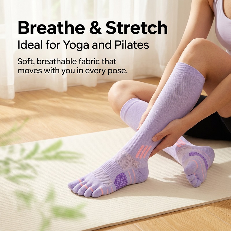 1/6 쌍 여성용 여름 피트니스 러닝 롱 양말 줄넘기  - Yoga & Fitness With Faye The Well Being Studio Abbots Langley Reviews 리뷰 및 가격