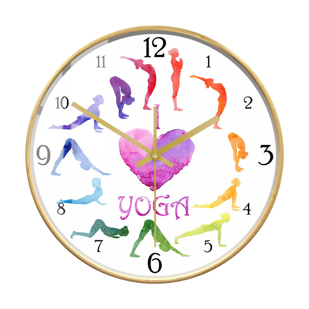 요가 수채화 그림 프린트 벽시계 요가 운동 자세 운동법 - Yoga Fitness Watch 리뷰 및 가격