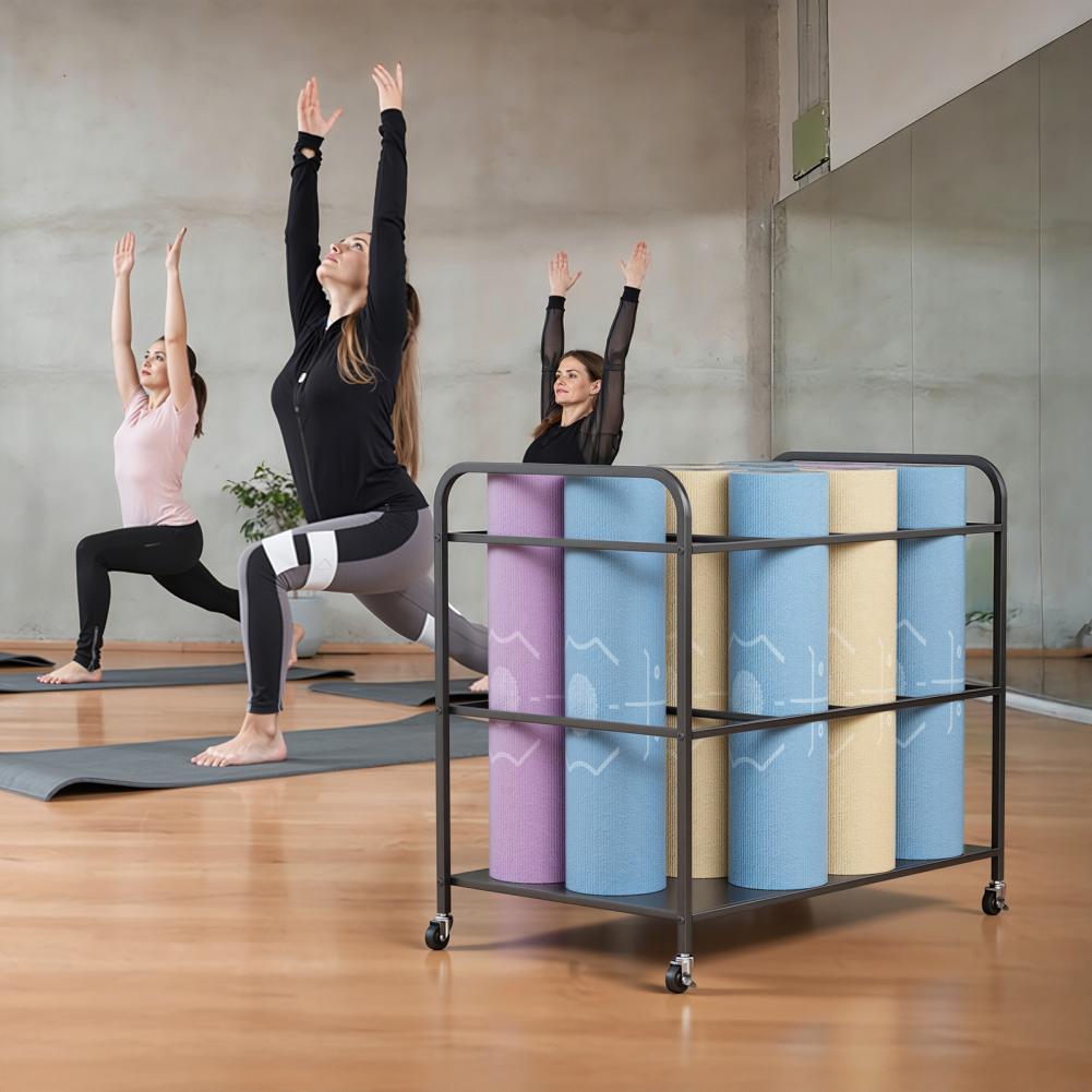 바퀴가 달린 요가 매트 보관 랙, 홈짐 운동기구 보관  - Yoga Fitness Rooms 리뷰 및 가격