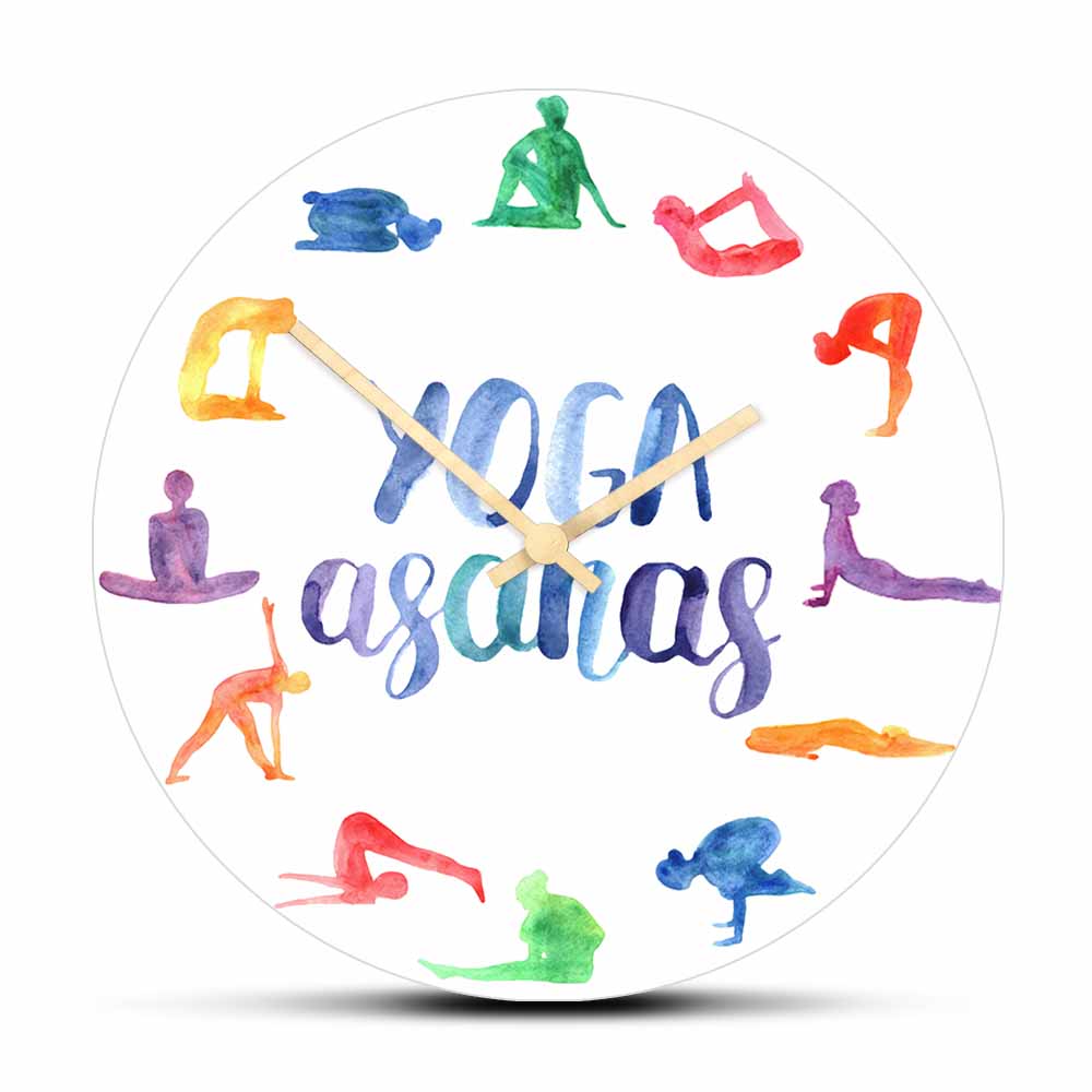 Yoga Asanas 모던 디자인 벽시계 홈 데코 여성 - Yoga Fitness Watch 리뷰 및 가격