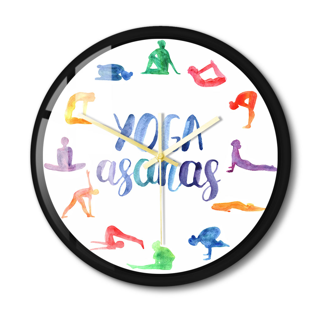 Yoga Asanas 모던 디자인 벽시계 홈 데코 여성 - Yoga Fitness Watch 리뷰 및 가격