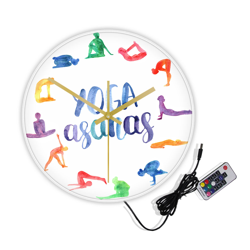 Yoga Asanas 모던 디자인 벽시계 홈 데코 여성 - Yoga Fitness Watch 리뷰 및 가격